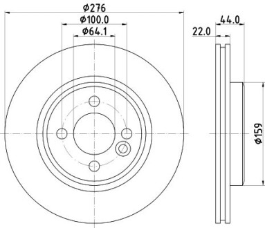 Тормозной диск передний вентилируемый HELLA 8DD 355 131-981