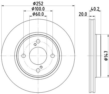 Диск тормозной HELLA 8DD 355 132-051