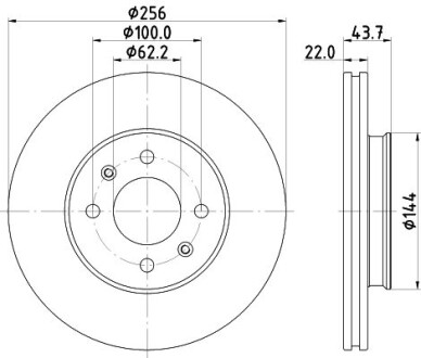 Диск тормозной HELLA 8DD 355 132-081