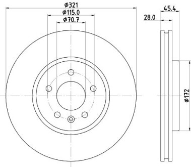 Диск тормозной HELLA 8DD 355 132-171