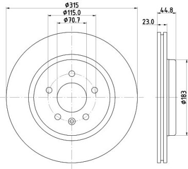 Диск тормозной HELLA 8DD 355 132-181