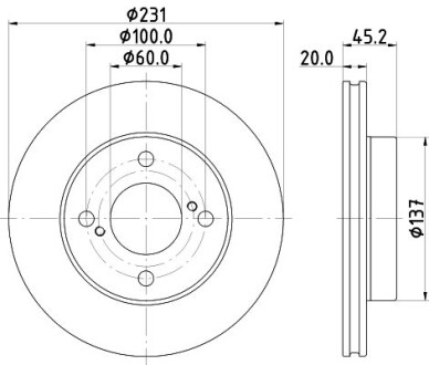 Диск тормозной HELLA 8DD 355 132-381