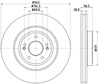 Диск тормозной HELLA 8DD 355 132-651