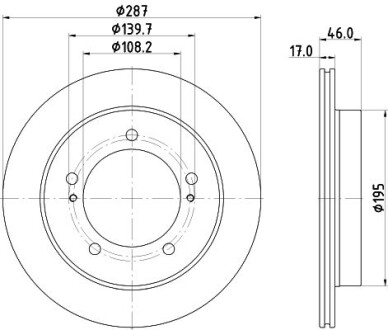 Тормозной диск передний вентилируемый HELLA 8DD 355 132-911