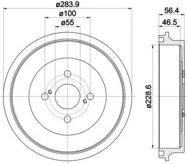 Тормозной барабан HELLA 8DT 355 302-711