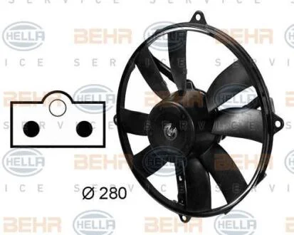 Вентилятор радиатора охлаждения HELLA 8EW 009 158-761