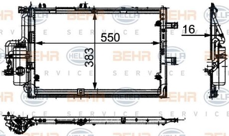 Радиатор кондиционера (Конденсатор) HELLA 8FC 351 300-621