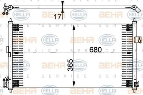 Радиатор кондиционера (Конденсатор) HELLA 8FC 351 302-251