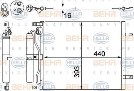 Радиатор кондиционера (Конденсатор) HELLA 8FC 351 303-231