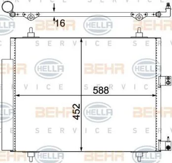 Радиатор кондиционера (Конденсатор) HELLA 8FC 351 305-221