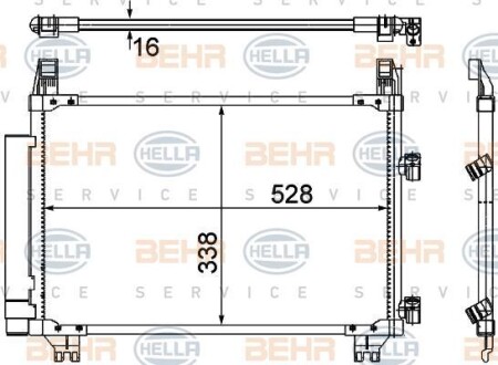 Радиатор кондиционера (Конденсатор) HELLA 8FC 351 307-661