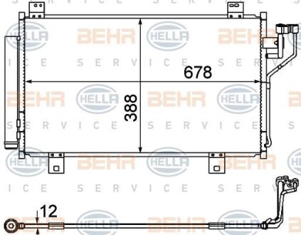 Радиатор кондиционера (Конденсатор) HELLA 8FC 351 344-604