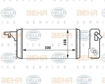 Радиатор отопителя салона HELLA 8FH 351 024-251
