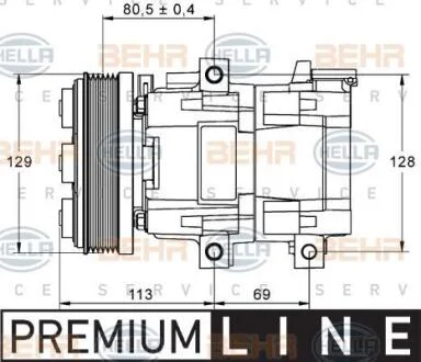 Компрессор кондиционера HELLA 8FK 351 113-391