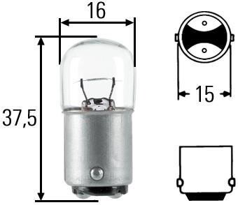 Лампа накаливания R5W 24V 5W HELLA 8GA 002 071-361