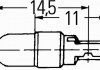 Лампа розжарювання, T5 12V 1,2W W 2 x 4,6d white HELLA 8GA007997011 (фото 2)