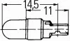 Лампа накаливания, T5 12V 1,2W W 2 x 4,6d white HELLA 8GA007997011 (фото 2)