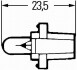 Лампочка накаливания BAX 24V 1,2W HELLA 8GA 007 997-061 (фото 2)