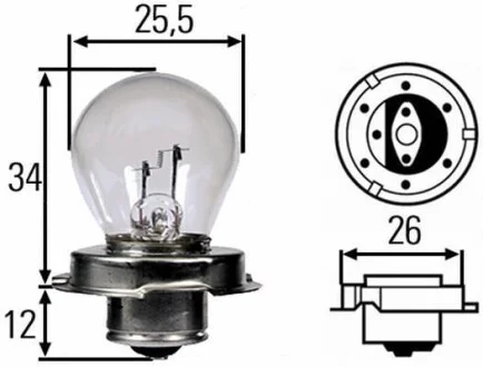 Лампа галогенная 12В S3 15Вт HELLA 8GA 008 899-121