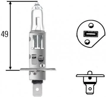 Лампа освещения H1 24V 70W P14.5S HELLA 8GH 002 089-251