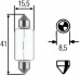 Лампа накаливания C10W 24V 10W HELLA 8GM 002 091-251 (фото 1)