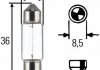 Лампа розжарювання, C5W 12V 5W SV8,5 Long Life HELLA 8GM002092171 (фото 1)