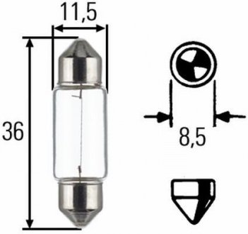 Лампа освещения C5W 24V HELLA 8GM 002 092-241