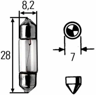 Лампа накаливания C3W 24V 3W HELLA 8GM 002 094-241
