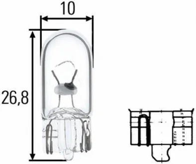 Лампа освещения 24V W3W 1x9.5 HELLA 8GP003594-241
