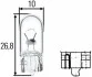 Лампа освітлення 24V W5W W2.1x9.5D без цоколя HELLA 8GP003594-251