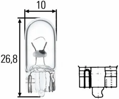 Лампа освещения 24V W5W W2.1x9.5D без цоколя HELLA 8GP003594-251