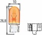 Лампа накаливания желтая WY5W 12V 5W HELLA 8GP 003 594-543 (фото 1)