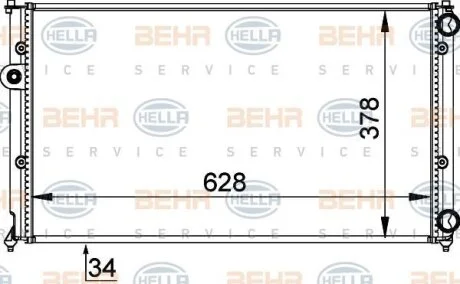 Радиатор охлаждения двигателя HELLA 8MK 376 714-451