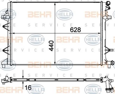 Радиатор охлаждения двигателя HELLA 8MK 376 735-371