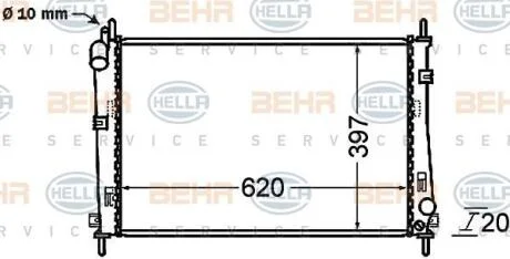 Радиатор охлаждения двигателя HELLA 8MK 376 754-781