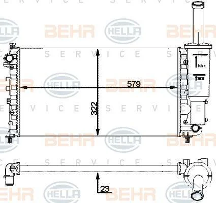 Радиатор охлаждения двигателя HELLA 8MK 376 901-081 (фото 1)
