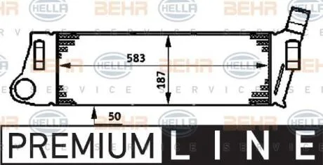 Интеркулер HELLA 8ML 376 719-031
