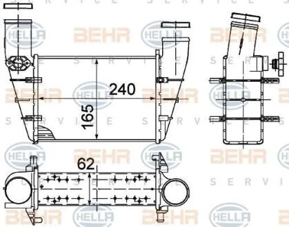 Интеркулер HELLA 8ML 376 727-581