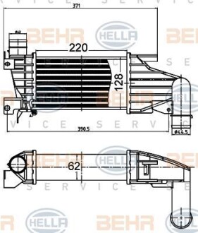 Интеркулер HELLA 8ML 376 988-404