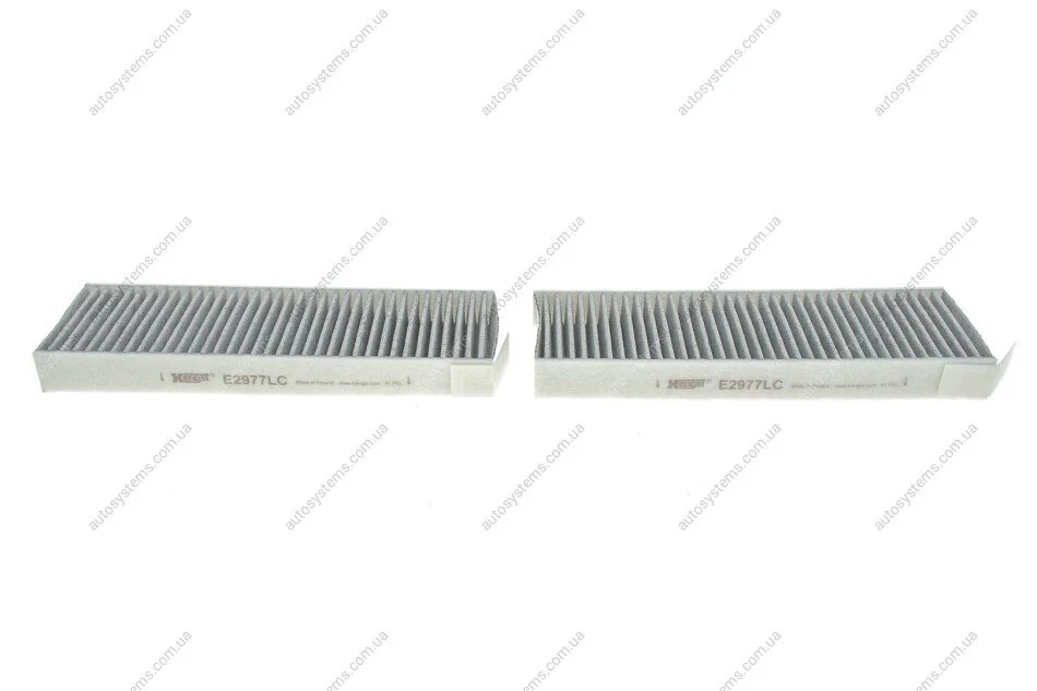 Фільтр салону Citroen Berlingo/Peugeot Partner 08- (к-кт 2шт.) (вугільний) HENGST FILTER E2977LC-2 (фото 1)