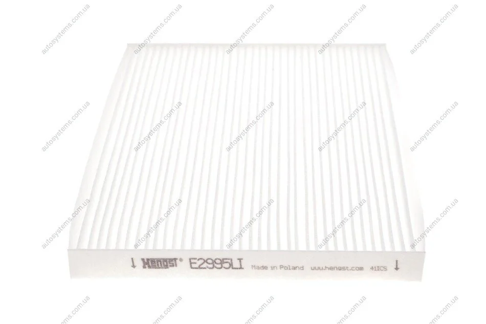 Фільтр салону Hyundai Tucson 04-10/ix35 10-/Ioniq 19-19/Kia Sportage 04-/Niro 17- HENGST FILTER E2995LI (фото 1)