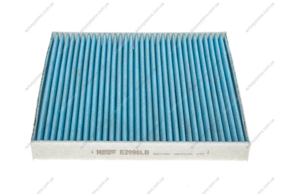 Фільтр салону VW Golf/Passat 14-/Crafter 16-/Skoda Octavia 12-/SuperB 15- (вугільний/антибактер.) HENGST FILTER E2998LB (фото 1)