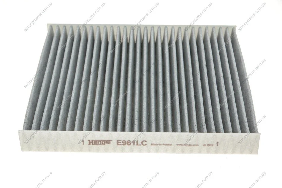 Фільтр салону Skoda Fabia/Roomster/VW Polo 99-10 (вугільний) HENGST FILTER E961LC (фото 1)