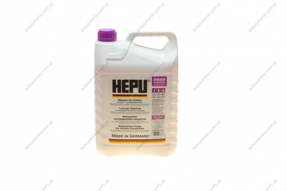 Концентрат антифризу G12+ -80С 5L червоний GERMANY HEPU P999-G12PLUS-005 (фото 1)