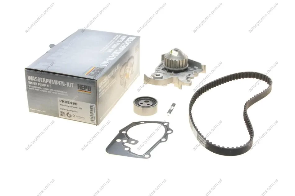 Комплект ГРМ + помпа Renault Kangoo 1.4/1.6i 97- HEPU PK08490 (фото 1)