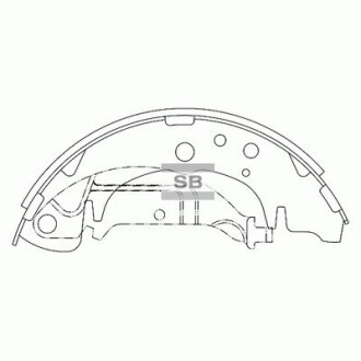 Колодки тормозные барабанные задние, комплект Hi-Q (SANGSIN) SA020