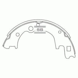 Колодки тормозные барабанные задние, комплект Hi-Q (SANGSIN) SA045