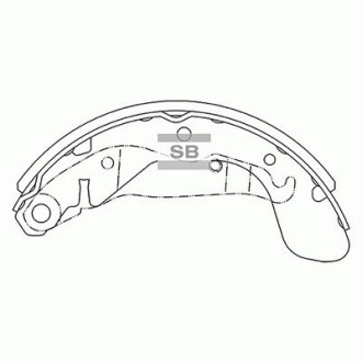 Колодки тормозные барабанные задние, комплект Hi-Q (SANGSIN) SA055-NEW