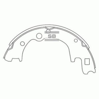 Колодки тормозные барабанные задние, комплект Hi-Q (SANGSIN) SA072-PO