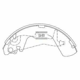 Колодки тормозные барабанные задние, комплект Hi-Q (SANGSIN) SA099